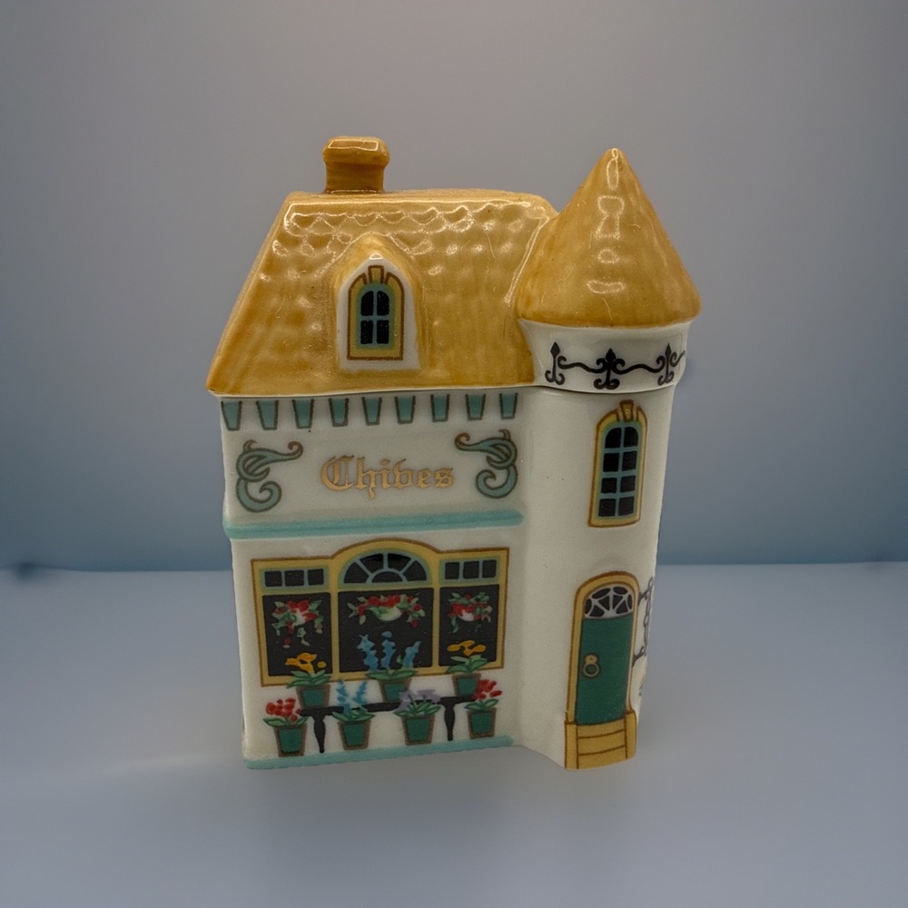 Lenox CANTERBURY CROSSING Spice Village Jar CHIVES No Chips